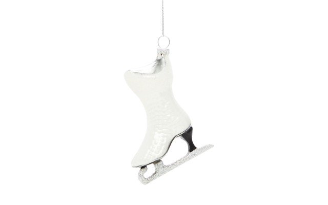 Bloomingdale’s Ice Skate Glass Ornament, White
