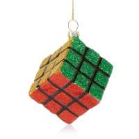 Bloomingdale’s Magic Block Glass Ornament, Multi