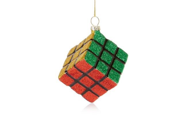 Bloomingdale’s Magic Block Glass Ornament, Multi