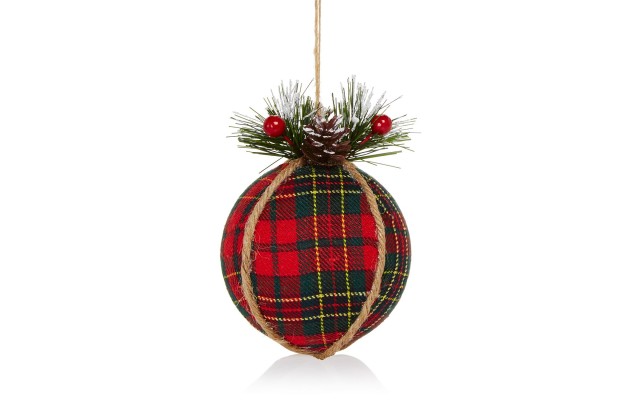 Bloomingdale’s Plaid & Twine Ball Ornament – 100% Exclusive