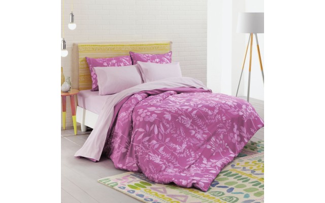  Fleur Duvet Cover Sets, Pink, Full/Queen