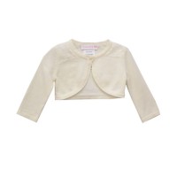 Bonnie Baby Baby Girls Lace-Trim Cotton Cardigan