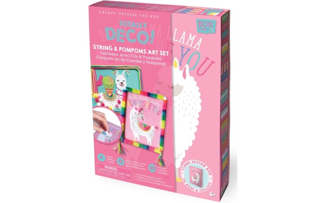  Totally Deco String & Pompoms Art Set by Handstand Kids, Pink, 4 oz