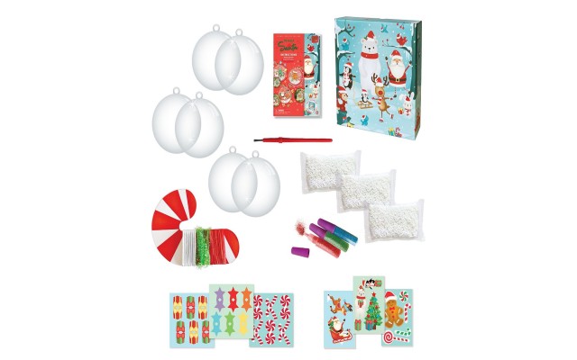  Totally Santa Ornament Set, Santa Make Your Own Christmas Ornaments, Set of 3