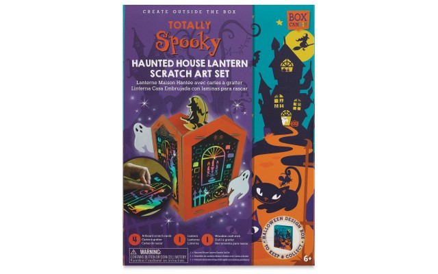  Totally Spooky Lantern Scratch Art Set – Haunted House