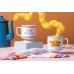  In Morning Ceramic Mug Stackable Ceramic Coffee Mug with Plenty of Vintage Charm, Holds 10 oz., Dishwasher Safe, Coffee Cup with Double-Sided Artwork, Makes a Great Gift!
