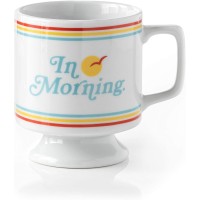 Brass Monkey In Morning Ceramic Mug Stackable Ceramic Coffee Mug with Plenty of Vintage Charm, Holds 10 oz., Dishwasher Safe, Coffee Cup with Double-Sided Artwork, Makes a Great Gift!