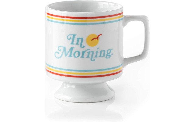  In Morning Ceramic Mug Stackable Ceramic Coffee Mug with Plenty of Vintage Charm, Holds 10 oz., Dishwasher Safe, Coffee Cup with Double-Sided Artwork, Makes a Great Gift!