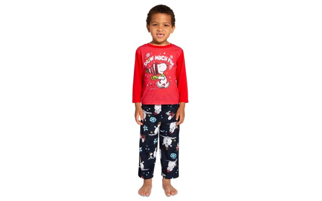  Matching Little Boys and Girls 2-Piece Peanuts Long-Sleeve Pajama Set – Grey, 4