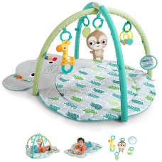 Bright Starts Hug ‘N Cuddle Activity Gym & Playmat with Take-Along Toys, Multicolor