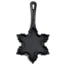 Brooklyn Steel Co. Mini Cast Iron Skillet – Snowflake, Black, 9.5″ L x 5.5″