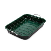 Brooklyn Steel Co. Retrograde Roaster & Rack, Green