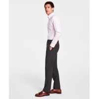 Brooks Brothers Men’s Classic-Fit Stretch Pinstripe Wool Blend Suit Pant,Brown, 36×30
