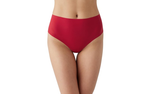 B.tempt’d Women’s b.Bare Hi Waist Thong, Haute Red, X-Large