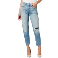 Buffalo David Bitton Womens Cotton Margo Distressed Mom Jeans (Blue, 27)