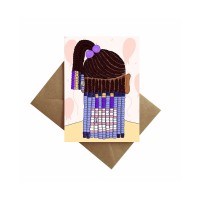 By Ms James Braids and Beads Birthday Card, Multi, 5″x7″