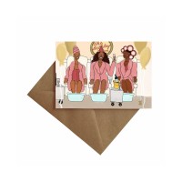 By Ms James Treat Yo’ Self Birthday Card, Pink, 5″ x 7″