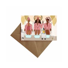 By Ms James Treat Yo’ Self Birthday Card, Pink, 5″ x 7″
