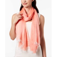 Calvin Klein Chambray Woven Oblong Scarf  (Cayenne)