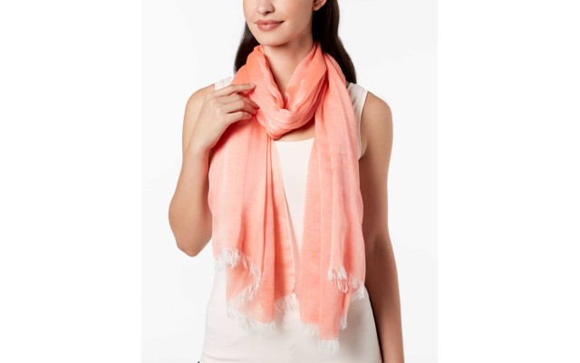  Chambray Woven Oblong Scarf  (Cayenne)