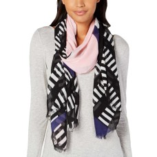 Calvin Klein Geo Colorblocked Scarf (Black)