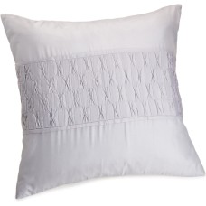Calvin Klein Home Blush Gathered Tuck Pillow, Pale Plum, 18X18