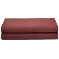 Calvin Klein Home Florence Stitch Pillowcase Pair, Deep Berry, Standart