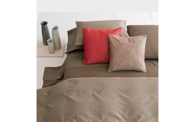  Home Studio Florence Stitch Fitted Sheet, King, Reed