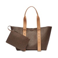 Calvin Klein Jane Signature Handbag  Tote (Mini Brown/Khaki, One Size)
