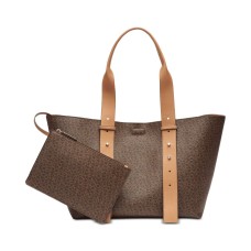 Calvin Klein Jane Signature Handbag  Tote (Mini Brown/Khaki, One Size)