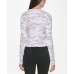  Camo Waffle Knit Top, Beige/XL