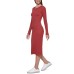  Jeans Cotton Knit Midi Dress, Raven, Large