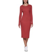 Calvin Klein Jeans Cotton Knit Midi Dress, Raven, Large