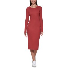 Calvin Klein Jeans Cotton Knit Midi Dress, Raven, Large