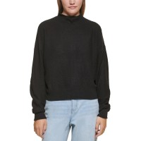 Calvin Klein Jeans Honeycomb Funnel-Neck Sweater, Black, Large