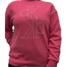 Calvin Klein Jeans Stud Logo Pullover, Hot Magenta, Medium