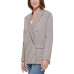  Women’s Check Oversized Drop-Shoulder Blazer, Cumulus Houndstooth, Small