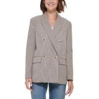 Calvin Klein Jeans Women’s Check Oversized Drop-Shoulder Blazer, Cumulus Houndstooth, Small