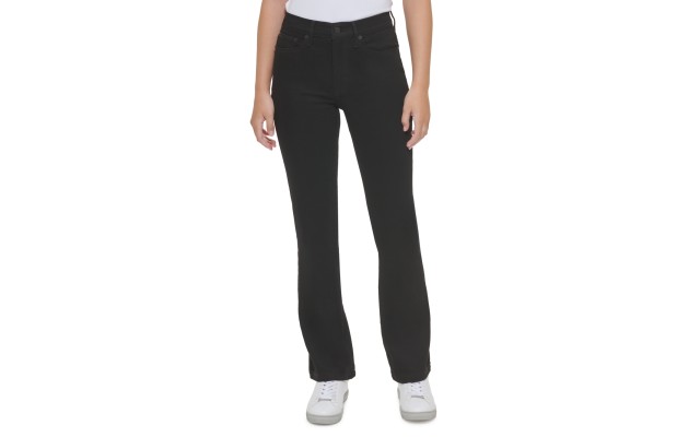  Women’s High-Rise Bootcut Jeans, Black, 24