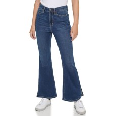 Calvin Klein Jeans Women’s High-Rise Flared Slit-Hem Jeans, Vero, 24