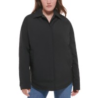 Calvin Klein Jeans Women’s Snap-Front Shirt Jacket, Black, XL
