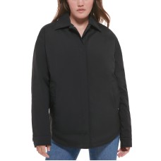 Calvin Klein Jeans Women’s Snap-Front Shirt Jacket, Black, XL