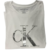 Calvin Klein Logo Boyfriend Tee, White, Large