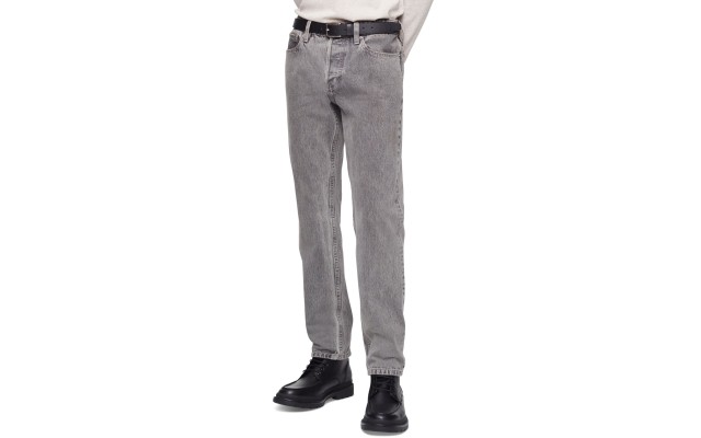  Men’s Slim-Straight Fit Stretch Jeans, Gray, 31X32