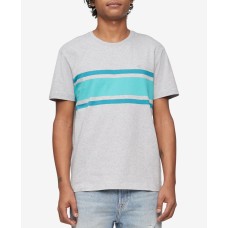 Calvin Klein Men’s Chest Stripe T-Shirt, Gray, Small