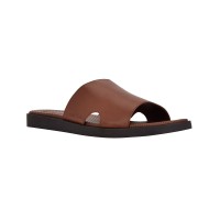 Calvin Klein Men’s Ethan Slip-on Slide Sandals Men’s Shoes, 10.5M, Cognac