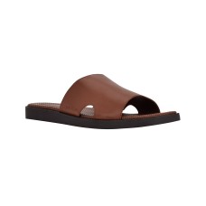 Calvin Klein Men’s Ethan Slip-on Slide Sandals Men’s Shoes, 10.5M, Cognac