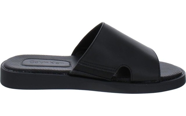  Men’s Ethan Slip-on Slide Sandals Men’s Shoes, 7.5M, Black