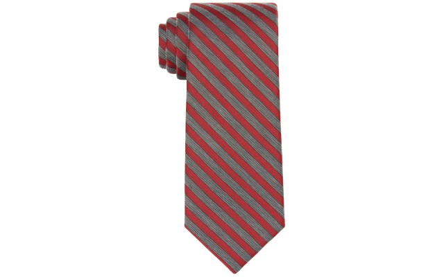  Mens Heathered Striped Ties, Red