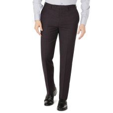 Calvin Klein Mens Jerome Wool Slim Fit Dress Pants, Purple, 30/32